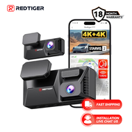 REDTIGER F77 4K+4K HDR Dash Cam Front and Rear Dual STARVIS 2 IMX678 Sensor 5.8GHz WiFi Car Camera w