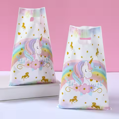 Unicorn Candy Hand Bags Unicorn Theme Birthday Party Decoration Kids Gift Packing Bag Baby Shower Gi