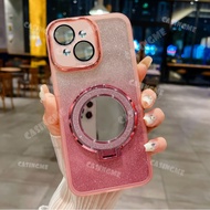 TECNO Spark Go 1S 2025 Casing For Case Mirror Magnetic Bracket Glitter TECNO Spark Go 1 S SparkGO1S 