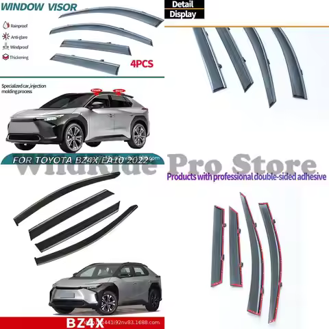 1 set For Toyota bZ4X Rain Visor Sun Shade Window Visor for 2022-2023 BZ4X