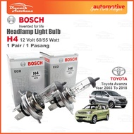 Toyota Avanza Year 2003 To 2018 Car Headlamp Halogen Head Light Bulb - Bosch H4/P43t - 12V 60/55W (1 Pair)