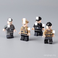 Military Scene MOC Four-Sided Printing Minifigure Soldier Youth League Captain Axman Small Particle 