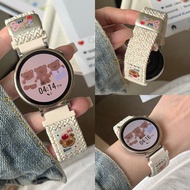 สายนาฬิกาไนลอนระบายอากาศได้ดีพร้อมแม่เหล็ก สายรัดข้อมือหมีน่ารักสำหรับ Vivo Watch5/3 Vivo2 GT Oppo O