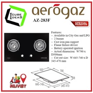 Aerogaz 80Cm Tempered Glass Hob with 2 Burners AZ-282F