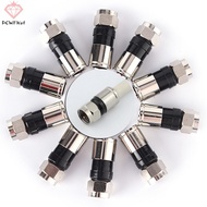 10 pcs RG6 F Typepression 2.7cm high quality Snap Seal Plug Connector