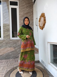 GAMIS BATIK MUSLIMAT NU SERAGAM BATIK NU / BAJU PENGANJIAN GAMIS MUSLIMAT FATAYAT SEMI SUTERA