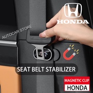 For Honda Car Seat Belt Buckle Holder Magnetic Clip Tension Adjuster Belt Fastener Mugen Vezel Freed Fit Shuttle City Stream Jazz Civic HRV Accord CRV Odyssey Stepwagon Type R Crossroad