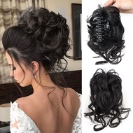 Fashion Woman Wig Hair Clip Bun Wig Clip Female Wig Bun Hair Extensions Curly Hair with Clip