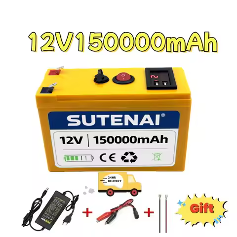 12V Battery 150Ah 18650 lithium battery pack Rechargeable battery for solar energy electric vehicle 