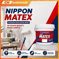 7L Nippon Matex White 9102/145/15245 /9103 Nippon Matex White Paint Paints Ceiling Dinding Cat Dalam