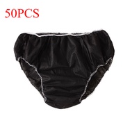 50Pcs/Set Non Travel Ladies Women Men Woven Paper Brief Disposable Black Unisex Panties Underwear
