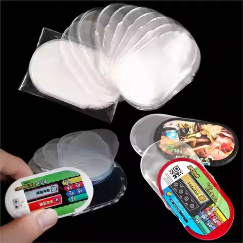 10-100pcs Clear Mezastar Disk Protector Sleeve For PokemonMezastar Arcade Game Special Disk Chuck Co