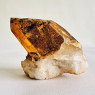 黃金喜馬拉雅山水晶4 原礦礦標 磁場淨化 高能量水晶柱 黃皮水晶