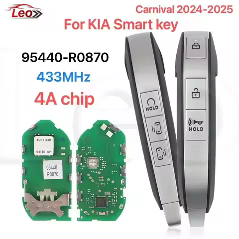 Leo PN:95440-R0870 for KIA Carnival 2024 2025 keyless go smart remote key 6button 433MHz 4A-chip can