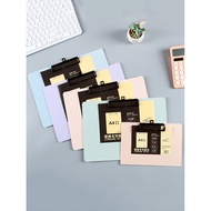 Horizontal Board Clip Student Writing Board Morandi Color Folder Board Office A4 Paper Splint Backin