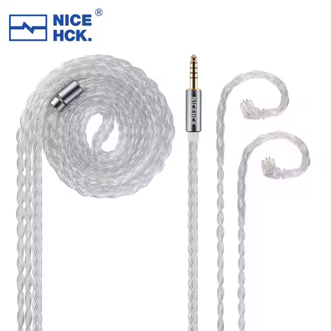 NICEHCK IcyMoon In Ear Monitor Replace IEM Cable 16 Cores OCC+Silver Plated OFC HiFi Audio Wire MMCX