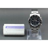 [Exc+5 w/ Paper] SEIKO Chronograph 100m 7T62-0CV0 Black Quartz Men's Watch JAPAN