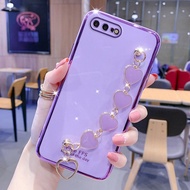 Casing iphone 7 7plus 8 8plus phone case silicone softcase cover with love bracelet for girl