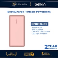Belkin BPB012btRG BootsCharge 15W 20000mAh Fast Charging Portable Powerbank - Rose Gold