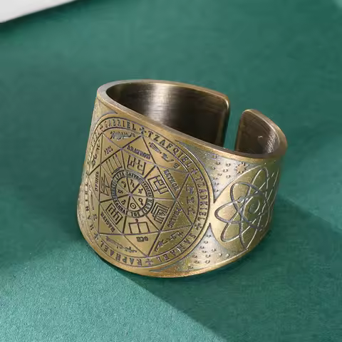 Dawapara Seal of The 7 Archangels Protection Ring Amulet Metatron Cube Lilith Symbol The Secrets of 