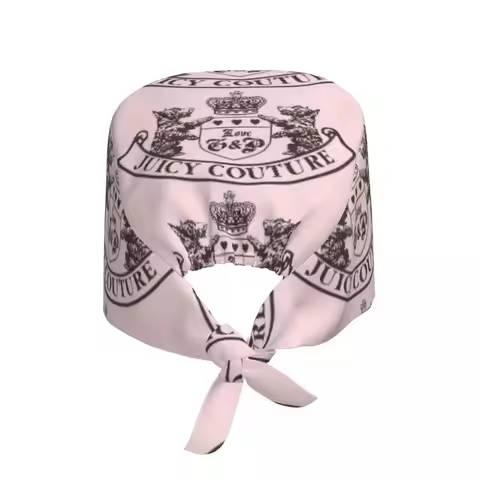 Y2k Juicy Couture Crest Scrub Hat Doctor Working Surgical Cap Men Women Adjustable Nursing Caps for 