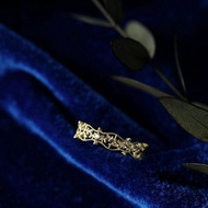 Hand Retro Luxury Ring Female Ring Tie with Luxury Hundred Index Finger Day Light Gold-Plated Niche 