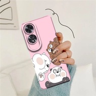 QW6 Softcase Pro Camera Bear Motif For Oppo A60 4G Full Color 3D Silicone TPU