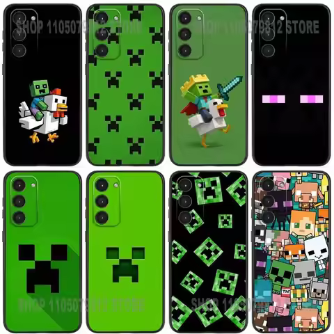 Green Pixel Monster C-Creeper Phone Case For Samsung Galaxy A20,21s,22,31,32,52,53,72,73,80,91 Soft 