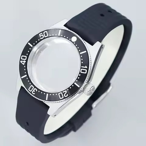 40mm Men's Diver Watch Case Strap Sapphire Glass For SPB143J1 SPB253J1 Black Tiger Whale NH35 NH36 N