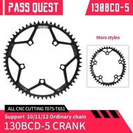 PASS QUEST 130BCD 5 hole Round /OVAL Bicycle  Chainring Road Bike Chain Wheel 40T-58T for Sram Suppo