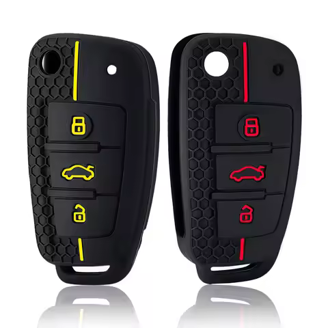 New Hot 3 Button Silicone Key Case Cover Shell for Audi A4 B7 A6 C6 4f 8v A3 8p A1 A3 Accessories Au