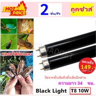 (แพ๊ค 2 / 10 ดวง) ST หลอด แบล็คไลต์ T8 10W ยาว 34.5 CM หลอดล่อแมลง สำหรับ เครื่องดักยุง หลอดนีออน B