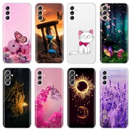 เคส Samsung Galaxy A04s 2022ใหม่แฟชั่นใหม่ฝาปิดเพ้นท์สีซิลิโคนนิ่มเคสโทรศัพท์สำหรับ Samsung A04s SM-