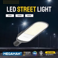 <SIRIM> MEGAMAN 50W 100W 150W LED STREET LIGHT IP65 HEAVY DUTY OUTDOOR LED STREET LAMP