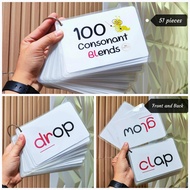 Words List English Reading Flashcards -Laminated (CVC, Digraphs, Short vowels, Long vowels )