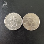 Uang Koin Asing 50 Sen Malaysia Tahun 2001. 2010, 1996 |