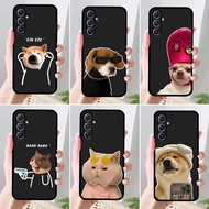 Samsung A34 5G - A54 5G Case PRINTED WITH CUTE FUNNY BIG CAT AND DOG BEAR Samsung A54 5G Casing Sams
