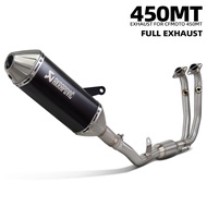 akrapovic Off-road full exhaust kit system for CFMOTO 450mt mt450