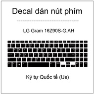 Key button Decal for LG Gram 16Z90S-G.AH 16Z90S
