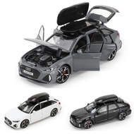 Audi RS6 mini toy car model, die cast toy, openable sound and light door, educational collection, children's gift, 1/32