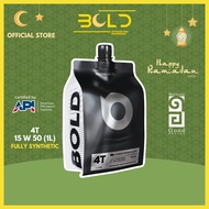 BOLD 4T 15w50 Fully Synthetic MA2 / SN Motorcycle Engine Oil Minyak Hitam Pelincir Motor Motosikal 15w-50 ( LC135 Y15 16