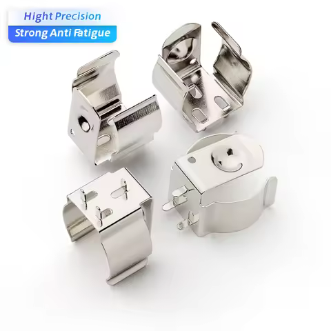 THM Battery Holder Clip Fit 18650 18350 17350 CR123A 2/3A Battery Terminal for PCB Mount BC-1719-3-N