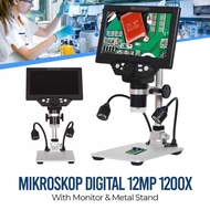Mikroskop Digital 12MP 1200X Monitor 7 Inch Stand and LED