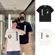 AAPE original T-shirt camouflage ape print pure cotton round neck couple short-sleeved top Men's T-s