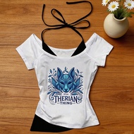 Female Vintage Graphic Manga Crop Top - Gothic Alternative Fashion