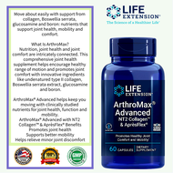 Life Extension ArthroMax Advanced with NT2 Collagen and Après Flex 60 Capsules