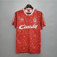 LFC Retro Liverpool Candy Fan Issue 89 91 Home Away Ready Stock Soccer Jersey