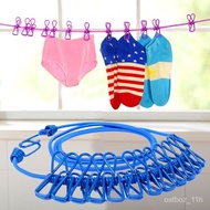 Portable Clothesline Drying Rope Clothes Hanger Clothes Clip Travel Hanging Clothes Hook Clothes Drying Rope Belt12Clip