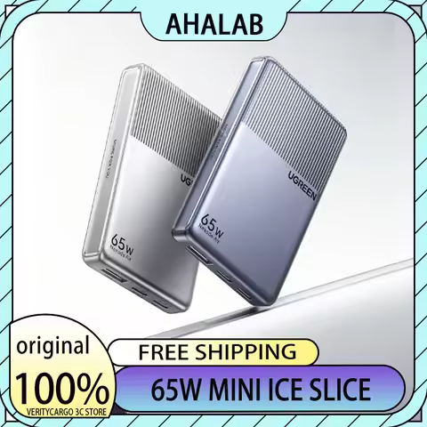 UGREEN 65W Mini Ice Slice GaN Charger Ultra Thin PD USB-C Fast Charging Plug Low Temperature Cooling