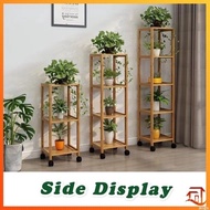 Wooden Plant Rack with Wheels / Multilayer Plant Stand / Floor Flower Pot Stand /bamboo Flower Pot Rack / Flower Stand /plant Shelf /plant Display Rack for Home